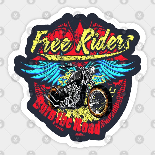 Free rider Sticker by Graphic tees